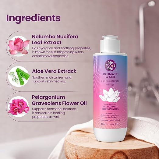 Yu n Me Dryness Control Intimate Wash for Women - 200 ml