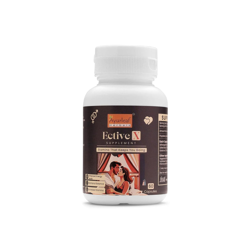 Ayurleaf Herbals - Ective-x Extract Blended Capsules 475 Mg 60 Veggie Capsules for Men