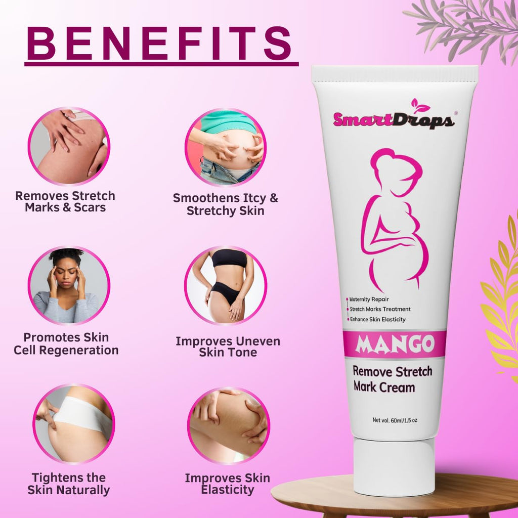 Smartdrops Stretch Mark Cream to Reduce Stretch Marks 60ml (Pack of 1)