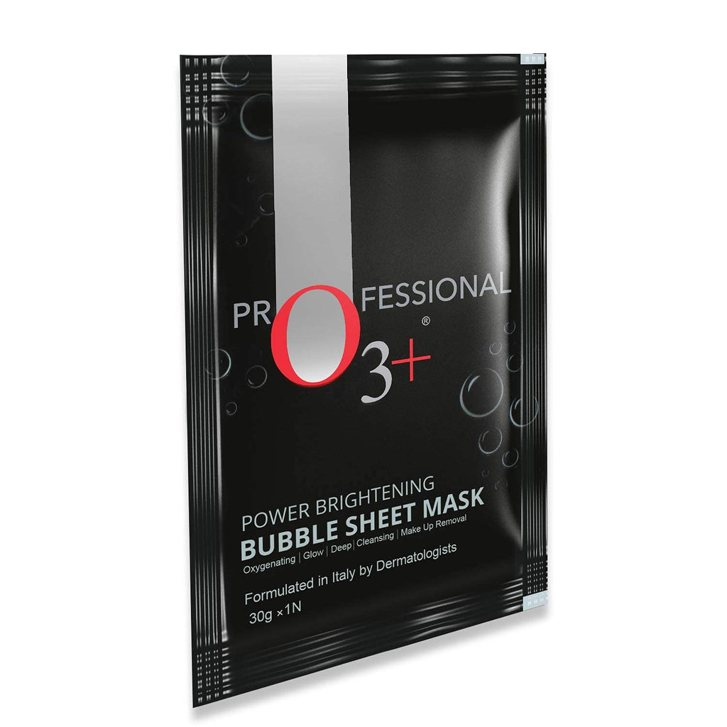 O3+ Power Brightening Bubble Sheet Mask for Deep cleansing and glowing skin (60gm ,Pack of 2)