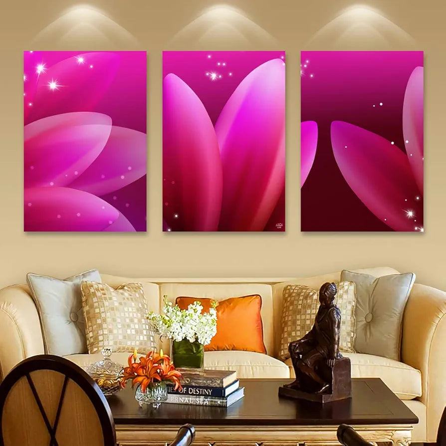 Rangoli MDF 3 Pcs Wall Poster 12x18 Inch Decorative Wall Art P-4 Design-4