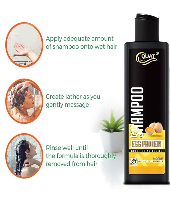 Quat Pure Egg White Protein Hair Shampoo - 250 ml