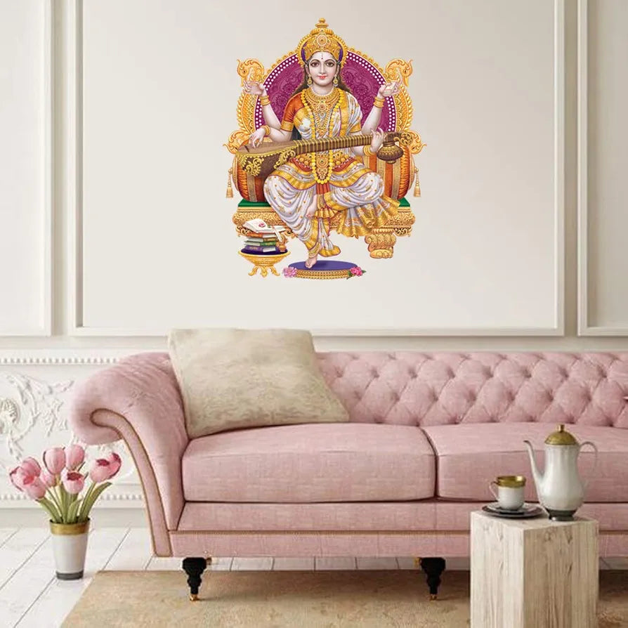 Rangoli White Glossy Vinyl Wall Sticker Premium Self-Adhesive Waterproof Parent-6 Design-5