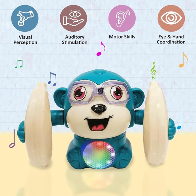 Wembley Crawling Dancing Monkey Musical Toy Multicolor