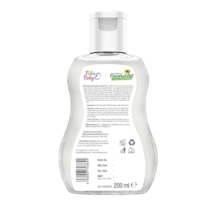 Fabie Baby Imported Olive Oil for Baby Massage - 200 Ml
