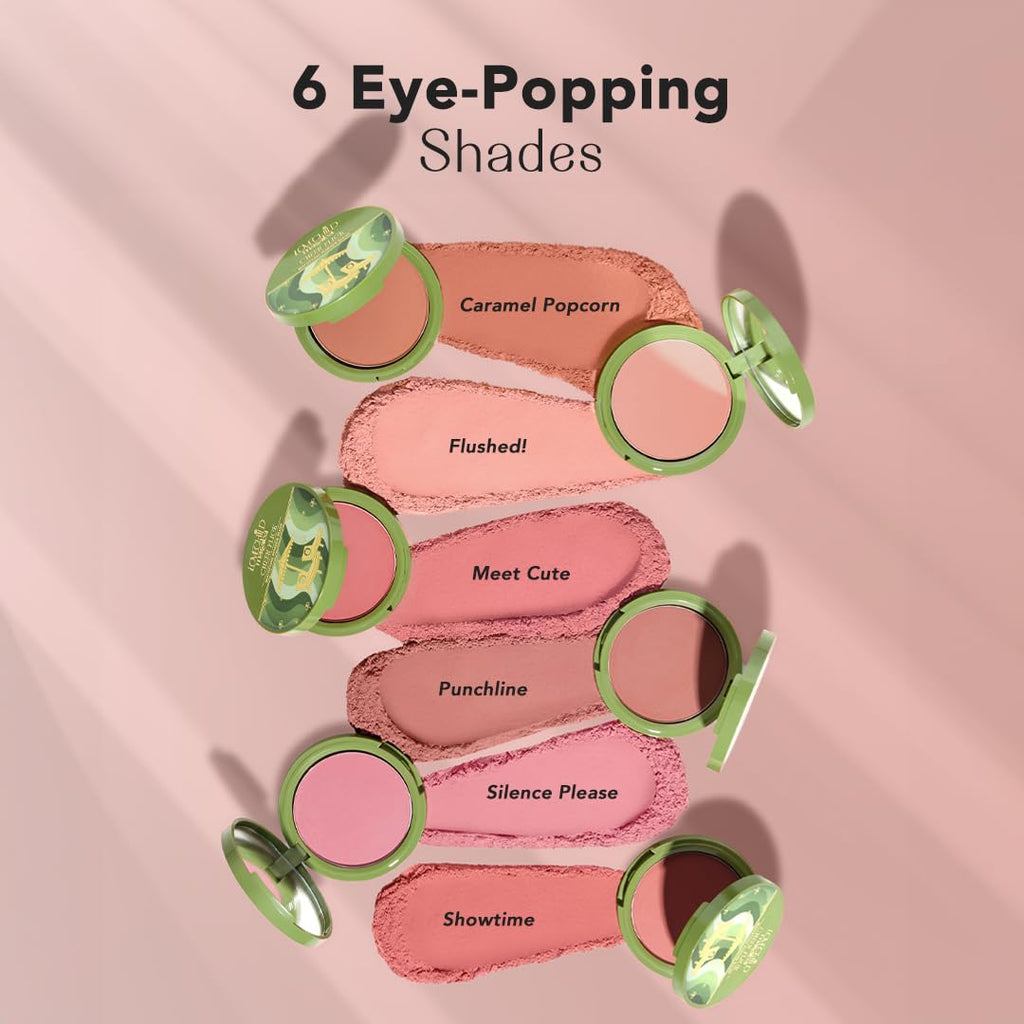 Lovechild Masaba Cheek Flick Mattifying Powder Blush, Luxurious Buildable Coverage & Intense Pigment, Enriched with Vitamin E, Silence Please (Reddish Brown)- 9g