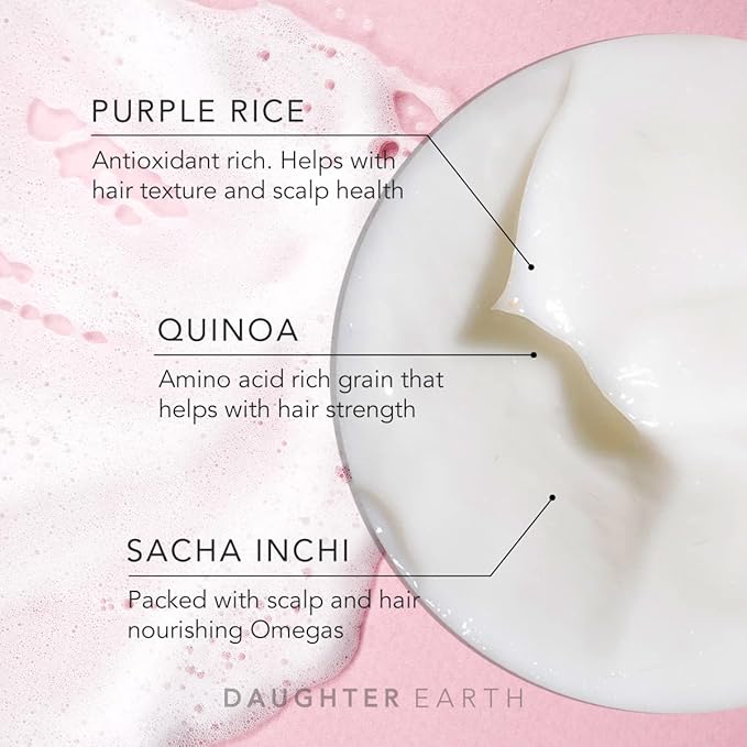 Daughter Earth the Shampoo With Purple Rice & Quinoa for Nourishment & Hairfall Rescue With Dandruff & Frizzy Hair - 250 Ml