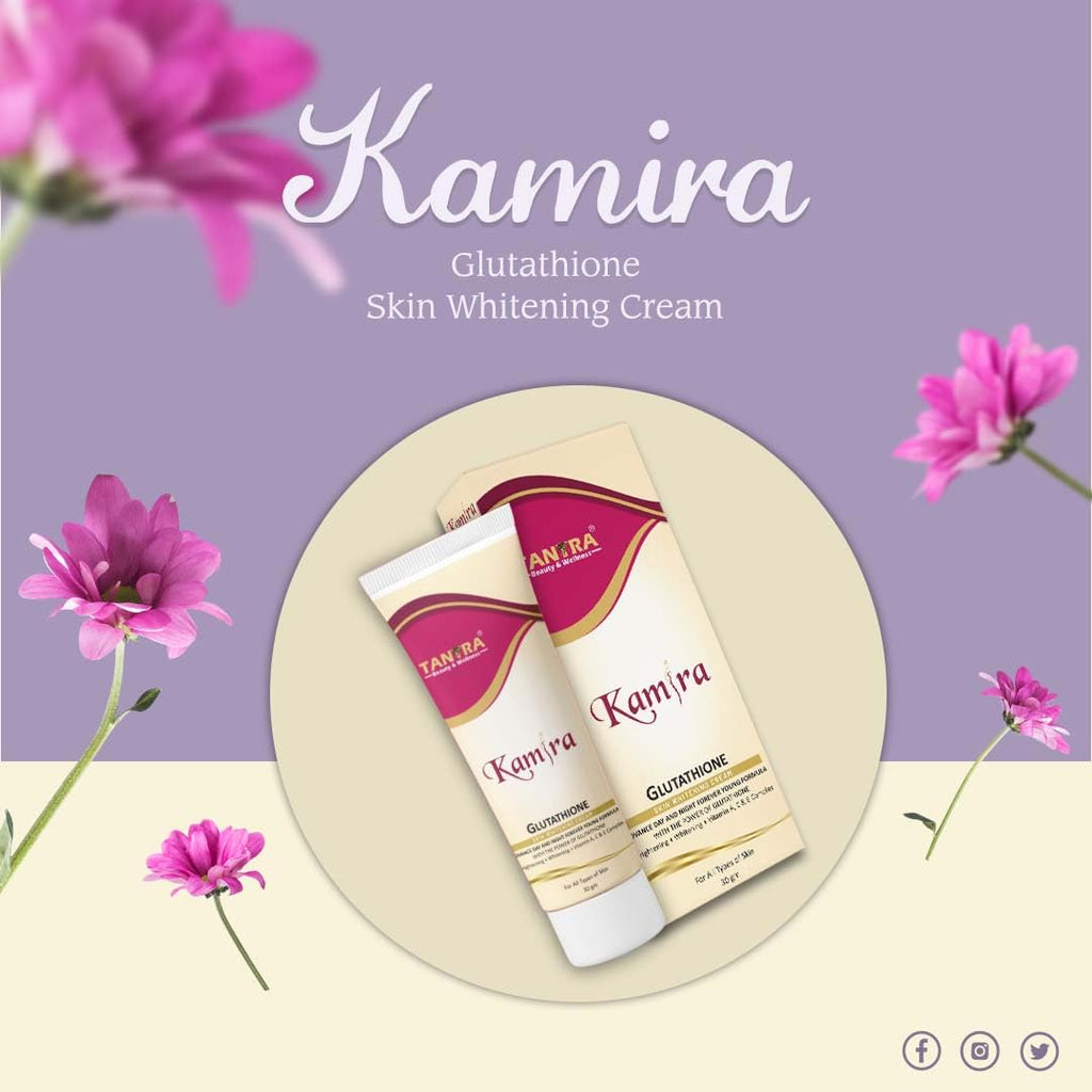 Kamira Skin Brightening Cream 30g â€“ Glutathione, Kojic Acid, Vitamin A, C & E for Even Skin Tone, Dark Spot Reduction & Radiance