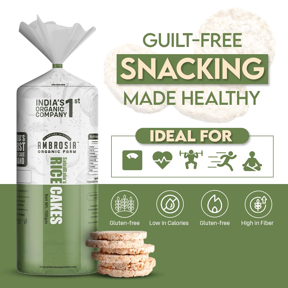 Ambrosial Organic Multigrain Rice Cakes - 100gms