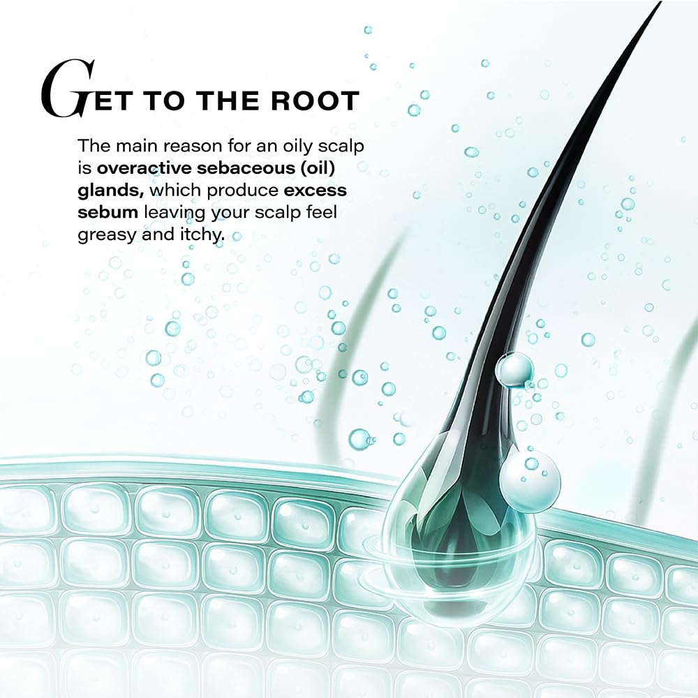Novology Sebosys Control Scalp Serum for 48hrs Oil Control with 1% Capryloyl, Salicylic Acid, Niacinamide| Targets greasy hair and itchy scalp | 50ml