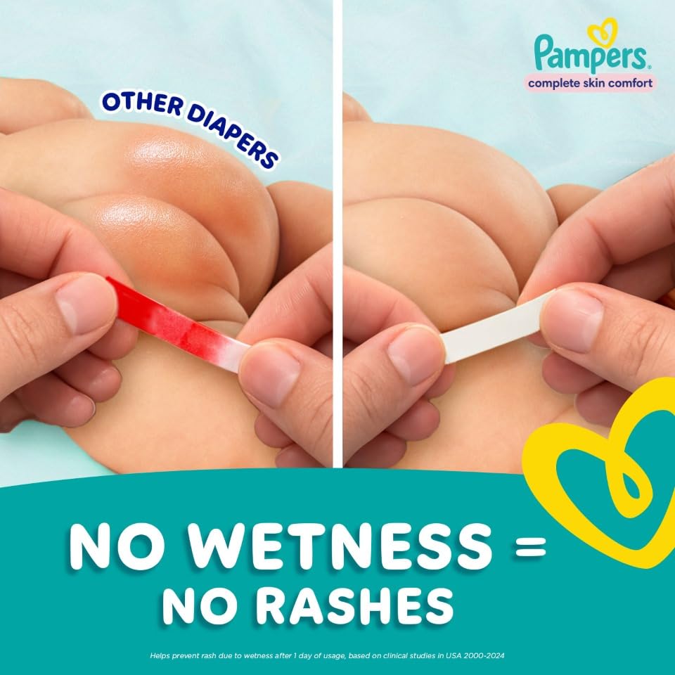 Pampers Complete Skin Comfort Pants, (XL) 56 Count, Anti-rash blanket, Lotion with Vitamin E & Aloe Vera, Extra Large size baby diapers, 12-17kg