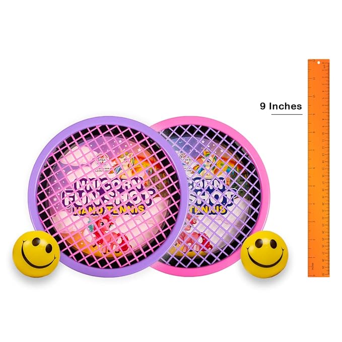 Ratna's Fun Shot Hand Tennis Sporty Game for Kids to Play Tennis With Racquets Getting Fixed on Your Palm | Unicorn