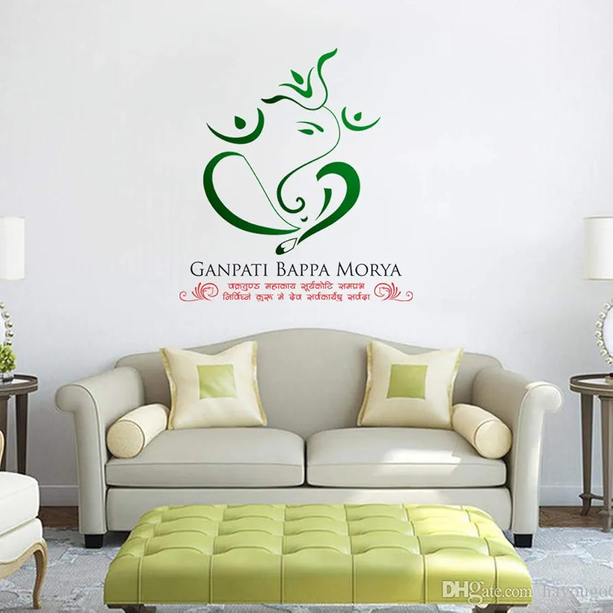 Rangoli White Glossy Vinyl Wall Sticker Premium Self-Adhesive Waterproof Parent-4 Design-12