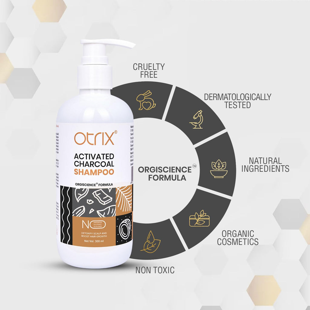 Otrix Activated Charcoal Shampoo - 300 ml
