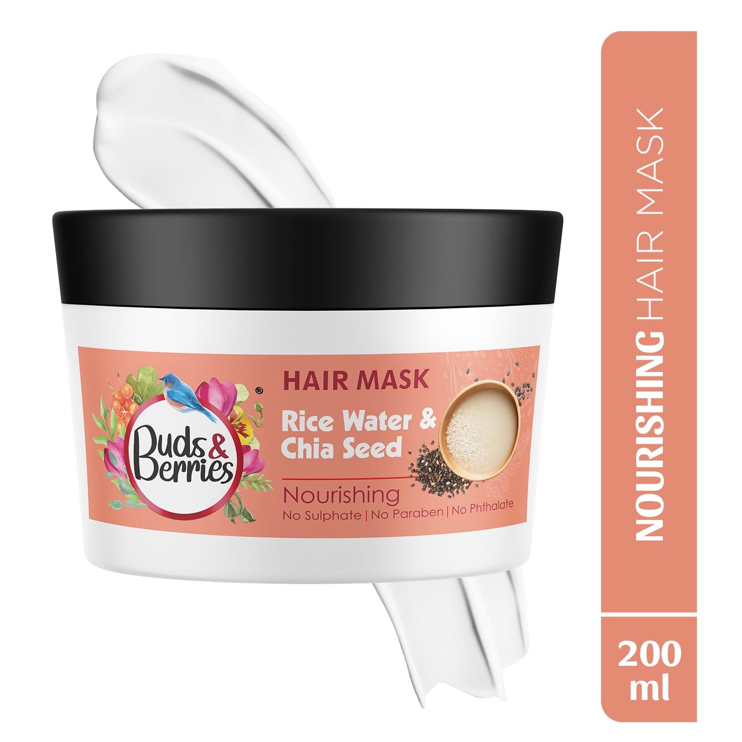 Buds & Berries Rice Water and Chia Seeds Nourishing Hair Mask - 200 ml