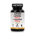 Suplee Caffeine 200mg & L-Theanine 200mg, Focus & Alertness Support, Pre-Workout & Study Aid, 60 Veg Capsules
