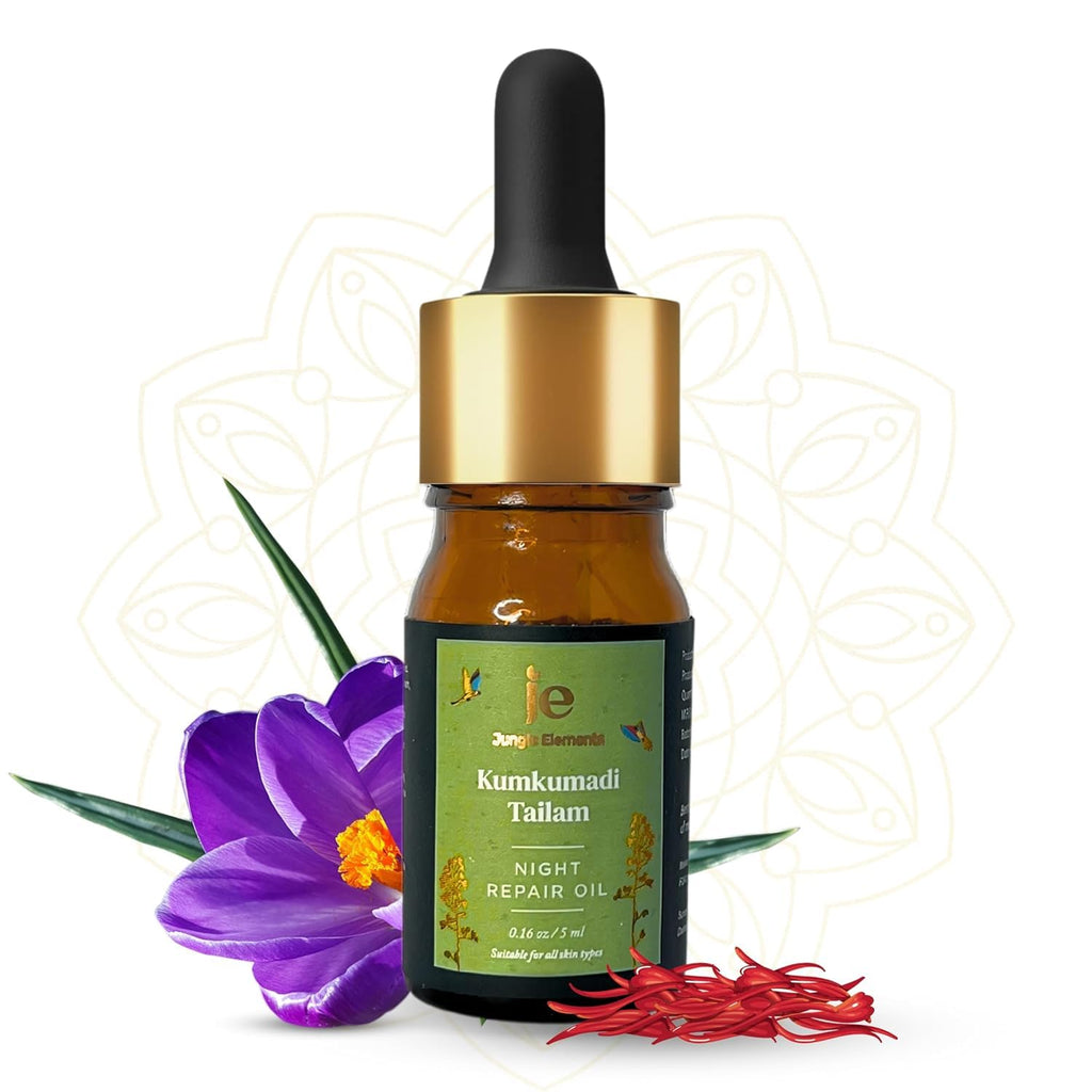 Jungle Elements Ayurvedic Kumkumadi Tailam Kumkumadi Face Oil - 5 ml Each (Pack of 2)