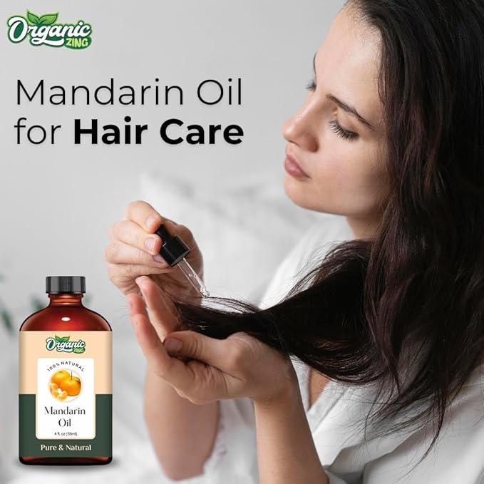 Organic Zing Mandarin (Citrus Reticulata) Oil | Essential Oil for Skincare, Haircare, Aroma & Diffusers - 118 Ml