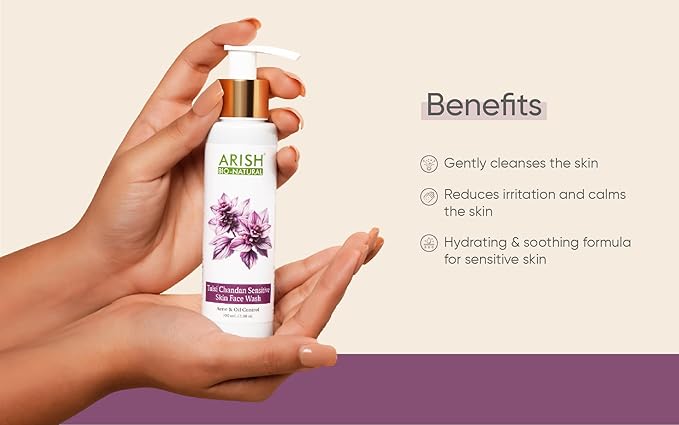 Arish Bio-natural Tulsi Chandan Face Wash for Sensitive Skin - 100 Ml