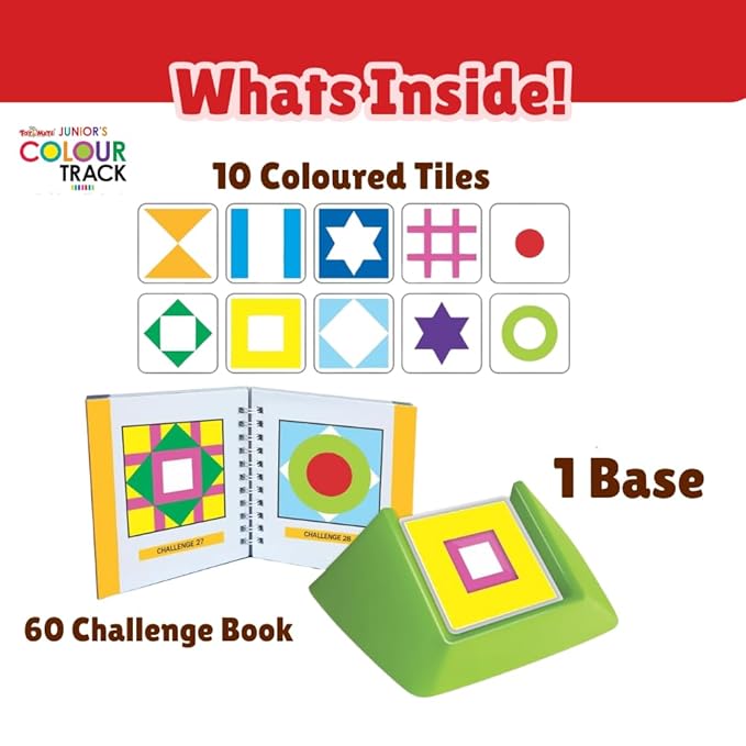 Toymate Colour Track's Junior Fun 60 Challenge IQ Building Activity Board Game