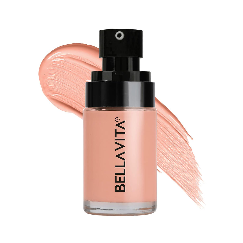 BELLAVITA Hydmatte FX - Airbrush Liquid Foundation with SPF 50 and PA ++++ for Radiant Finish | Infused with Hyaluronic Acid & Niacinamide| 16 hour oil control | Creaseless, Smooth Finish | Lightweight & Long-Lasting Formula | Soft Ivory | 30 ML