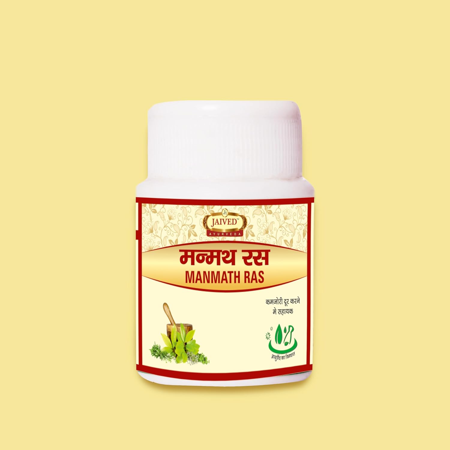 Jaived Ayurveda Manmanth Ras (Gold Coated) - 40 Tablets (Pack of 3)