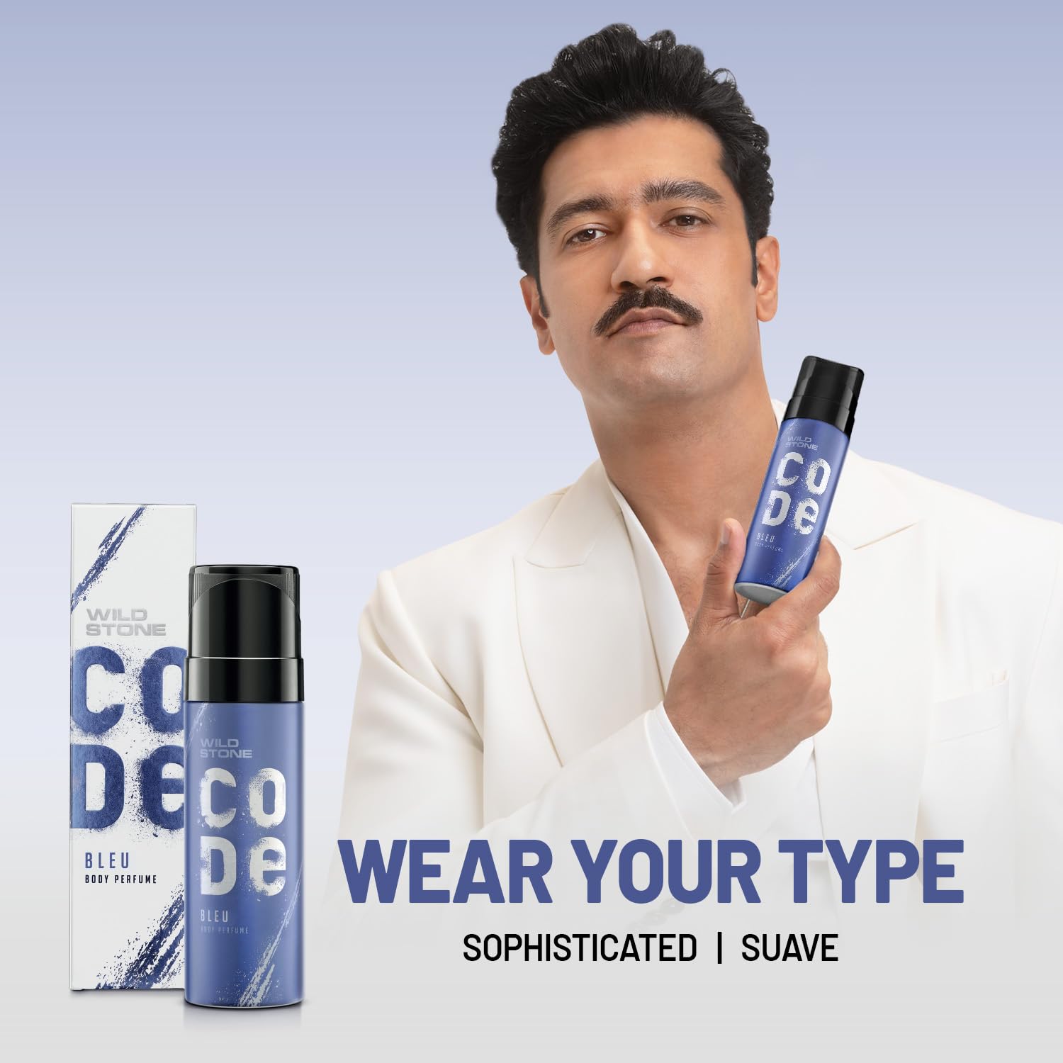 WILD STONE CODE Bleu Body Spray Perfume For Men, 150 Ml | No Gas Deo For Men | Long-Lasting Luxurious Fragrance | Best Suited For Casual Occasions | Masculine Sophisticated Scent For All Seasons