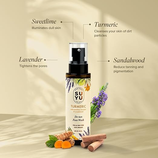 SuyuTurmeric De-Tan Glow Face Wash - 100 ml