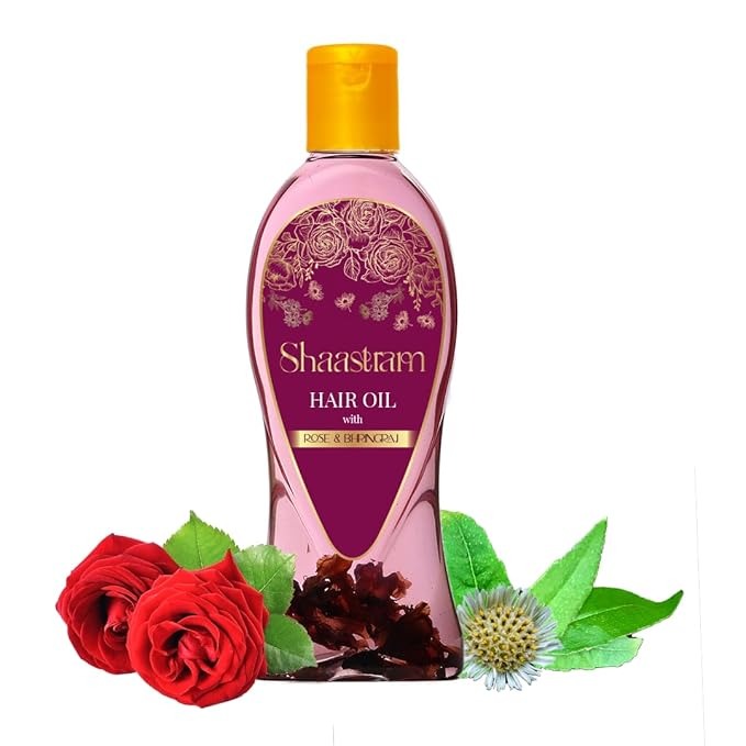 Shaastram Rose & Bhringraj Herbal Hair Oil - 180 ml