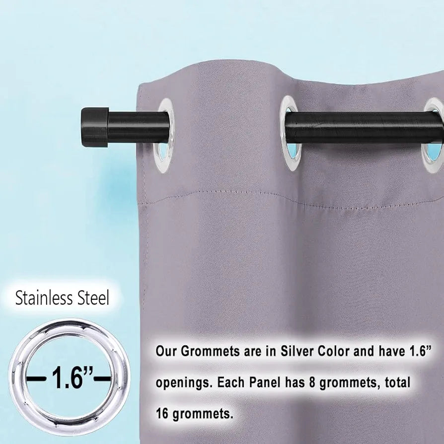 Cloth Fusion Blackout Door Curtains 9 Feet Long Set of 2 Lilac Colour