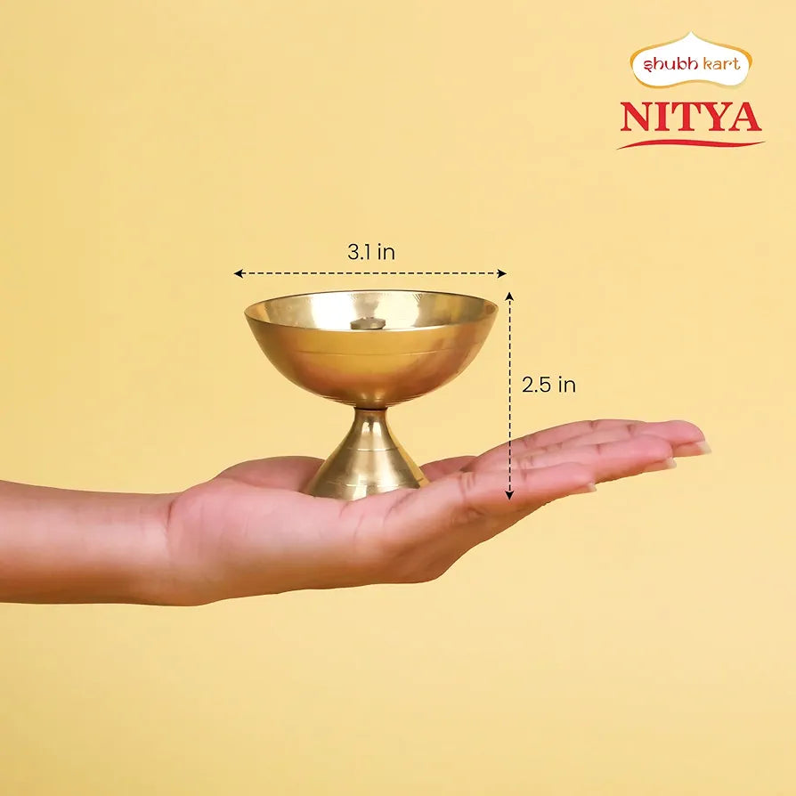 Shubhkart Nitya Pyali Diya 74 Gm Oil Lamp Pyali Stand