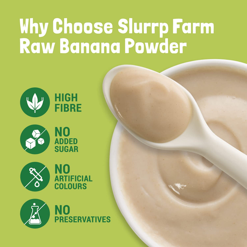 Slurrp Farm Nendran No Added Sugar Raw Banana Powder from Kerala | No Salt, No Milk and No Preservatives | Easy to Digest Cereal, 250 g
