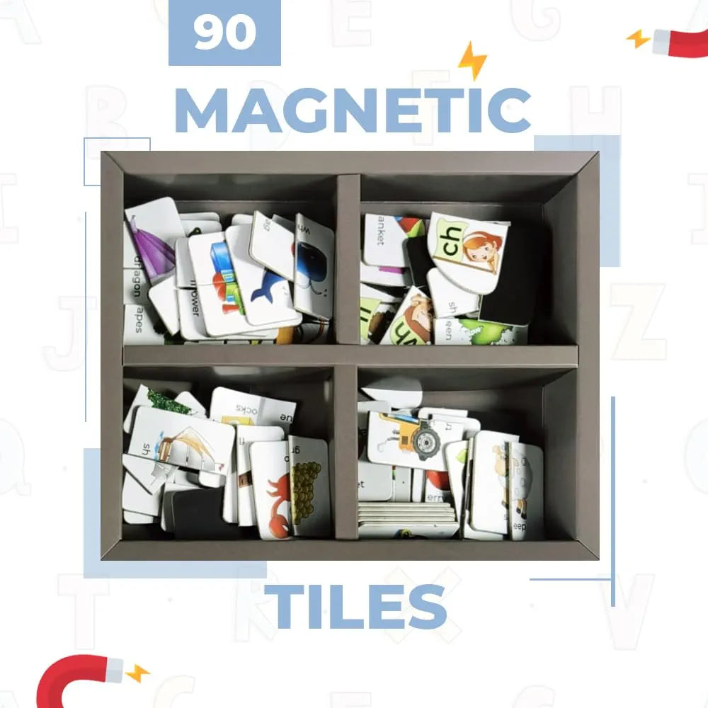 Pelikas Toyz Magnetic Phonics Kit for Kids, Montessori Toys for 4 to 6 Year Old, Gift for Boys Girls - Magnalogix Phonics on The Go !