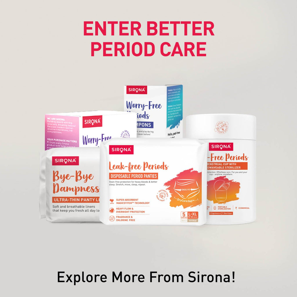 Sirona Sanitary Pads for Women - XL (Pack of 30) | Pad for Rashfree Periods | Cottony Soft & Breathable Napkins For Ultra Comfort | Upto 8 Hrs Leak-Proof Protection