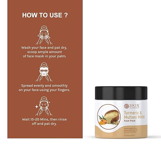Skin Elements Face Pack Cream with Turmeric Haldi & Multani Mitti - 100 gms