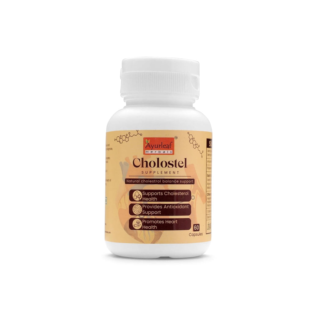 Ayurleaf Herbals - Cholostel Extract Blended Capsules 450 Mg for for Men and Women | 60 Capsules