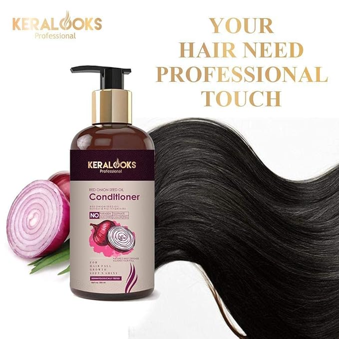 Keralooks Deep Hair Red Onion Seed oil Conditioner for Hairfall - 300 ml