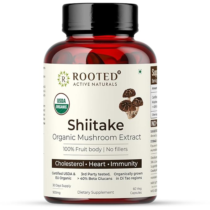 Rooted Shiitake Mushroom - 60 Capsules