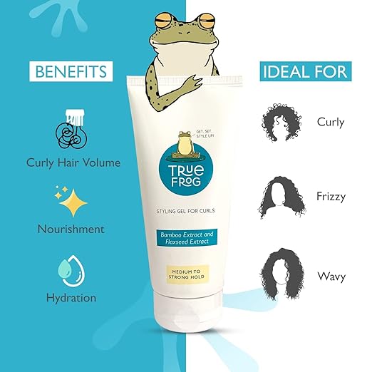 True Frog Styling Gel for Curls for Curly Wavy Hair with Bamboo Extract - 150 ml