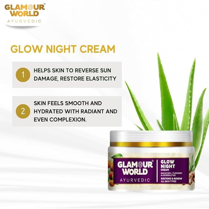 Glamour World Ayurvedic Glow Night Cream - 50 ml