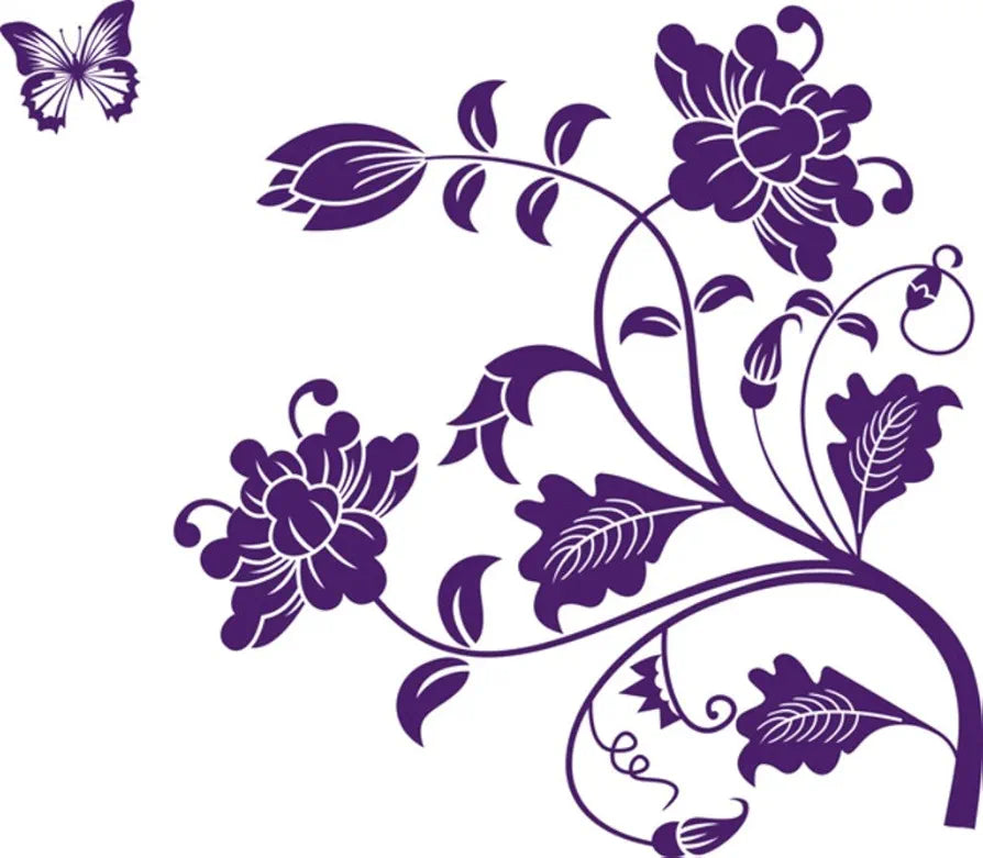 Decals Design Vine Flower Wall Sticker