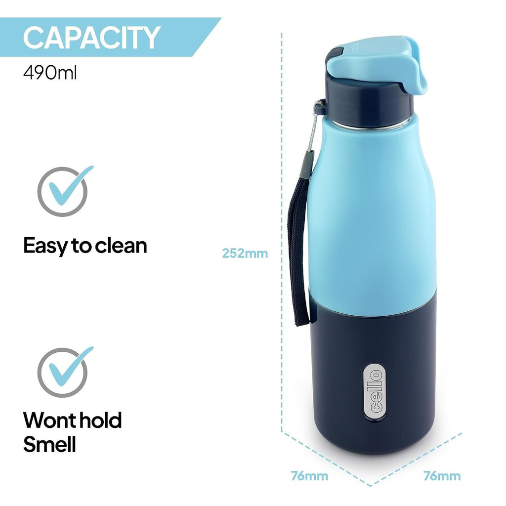 Cello Puro Steel X Felix 600 Insulated Bottle 490ml