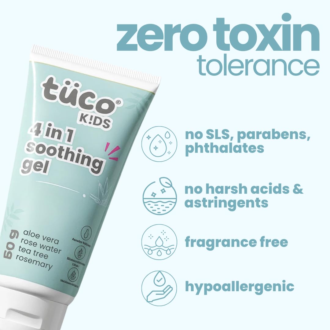 TucoÂ® Anti-Acne Teens Gel Face Cream & Moisturizer | Enriched with Aloe Vera, Tea Tree Oil & Rose Mary | Safe, Hydrates & Soothes Irritated Skin | Used for Dryness & Irritation, Cuts, Sunburn & Bruises | 50 gm