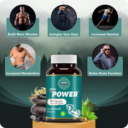 Shudhkaama Aita Its Power Natural Testosterone for Men with Pure Shilajit - 30 caps (Pack of 2)