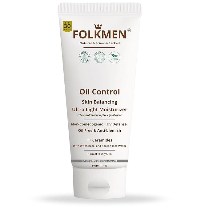 FolkMen Oil Control Ultra Light Moisturizer For Men - 50 gms