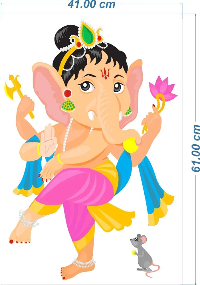 Rangoli White Glossy Vinyl Wall Sticker Premium Self-Adhesive Waterproof Parent-2 Design-12
