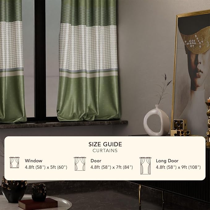 Stoa Paris Curtain for Home, Single pc Patterned Curtain for Window Colour Majestic Meadow