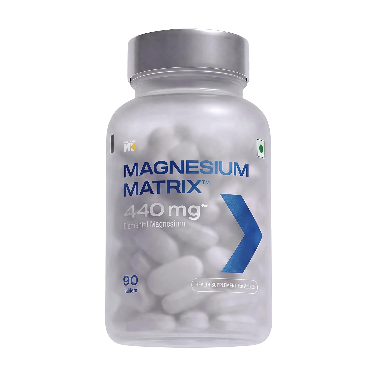 MuscleBlaze Magnesium Matrix Tablets | 440mg Elemental Magnesium | Supports Performance, Recovery & Sleep