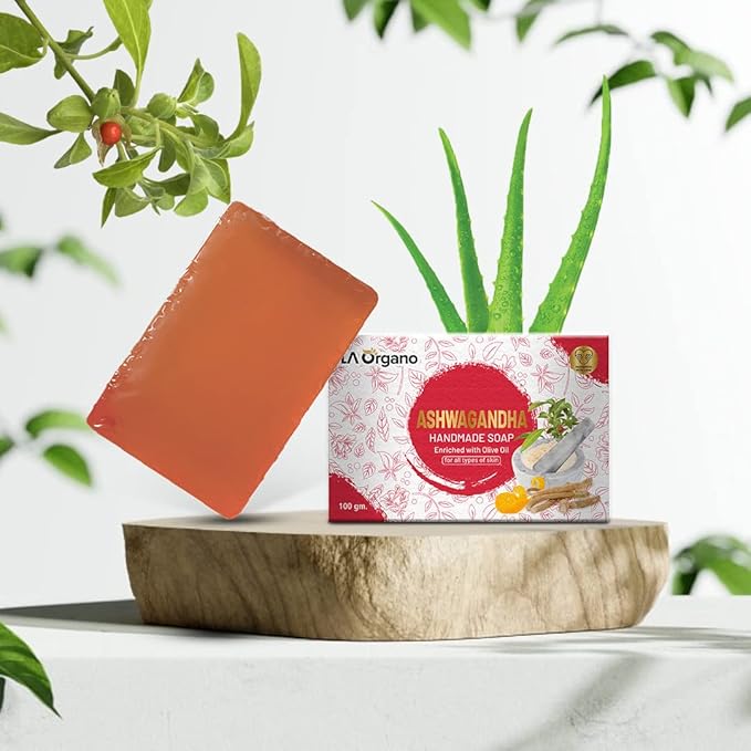 La Organo Ashwgandha Handmade Natural Bath Soap - 100 Gms