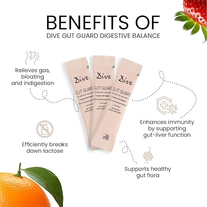 Dive Gut Guard Digestive Balance Probiotics - Sticks
